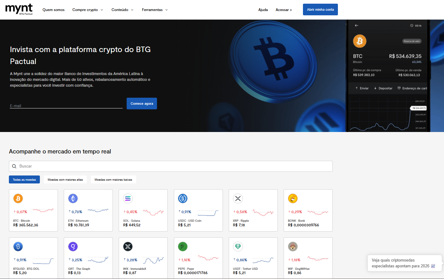 onde comprar bitcoin em 2026 Mynt