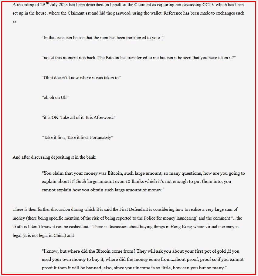 Processo mostra supostas conversas de esposa que teria roubado R$ 900 milhões em Bitcoin de seu marido.