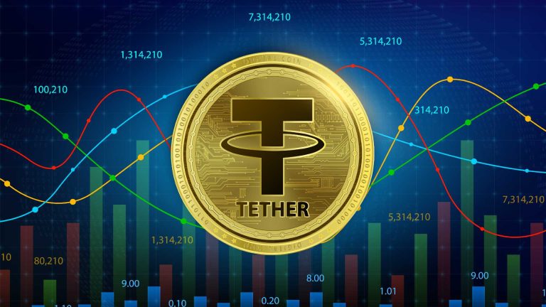 Criptomoeda Tether de pagamentos em USDT digitais de Dólar