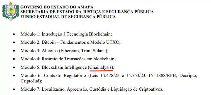 Curso de rastreio e investigação de bitcoin e criptomoedas na polícia civil do Amapá