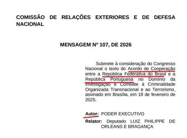 Mensagem de Lula ao Congresso pede aprovação de parceria com Portugal