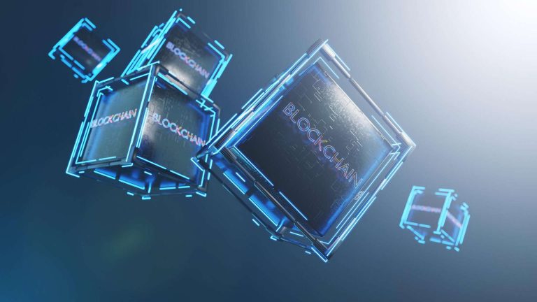 Blockchain com blocos escritos