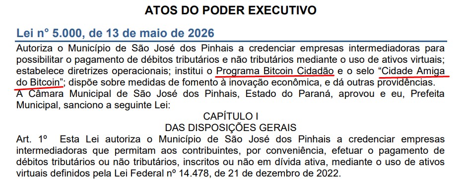Cidade se torna Amiga do Bitcoin