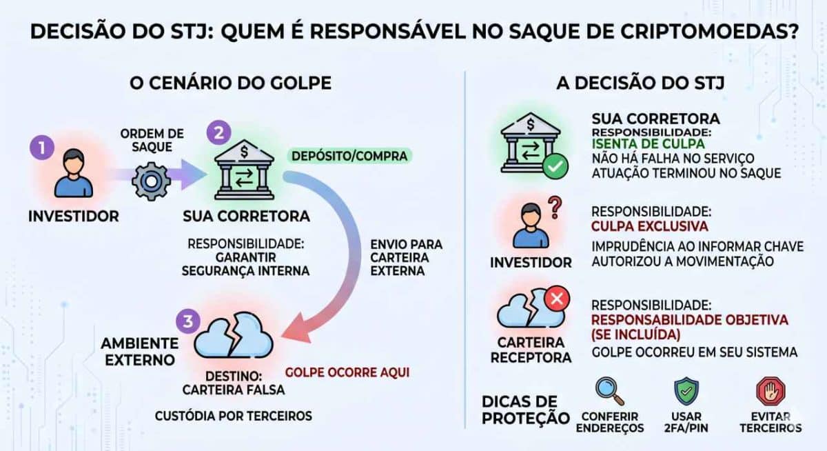 Ilustração do golpe e prevenção, feita com auxílio do Gemini