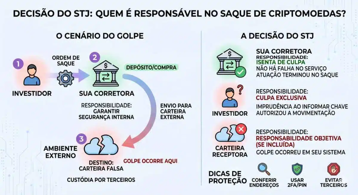 Ilustração do golpe e prevenção, feita com auxílio do Gemini