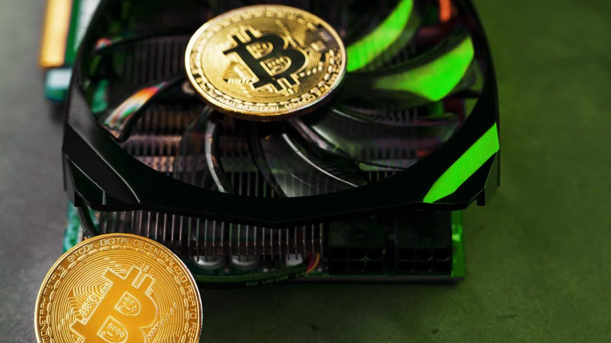 Mineração de bitcoin com placas
