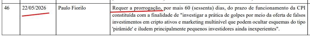 Parlamentar tenta prorrogar CPI que nem começou trabalhos desde dezembro