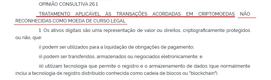 Receita Federal do Brasil reforça que criptomoedas não possuem curso legal como transações de compras no exterior