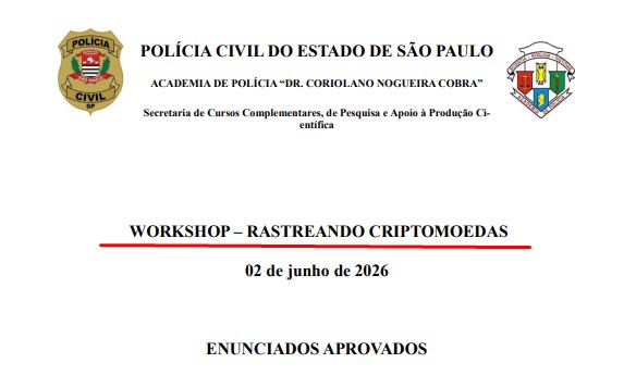 Após workshop de rastreio de criptomoedas, Polícia Civil do Estado de São Paulo tem novas regras públicas
