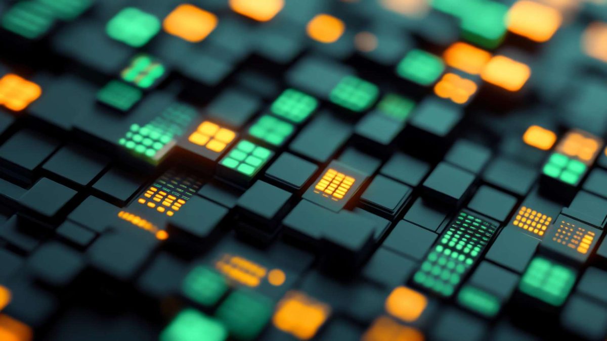 Blocos amarelos e verdes com destaque em sistema de tecnologia Projeto de lei propõe regras permanentes para testes com tecnologia blockchain e tokenização no Brasil