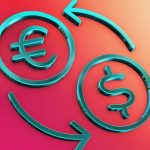 Euro e Dólar em símbolo de troca de informações