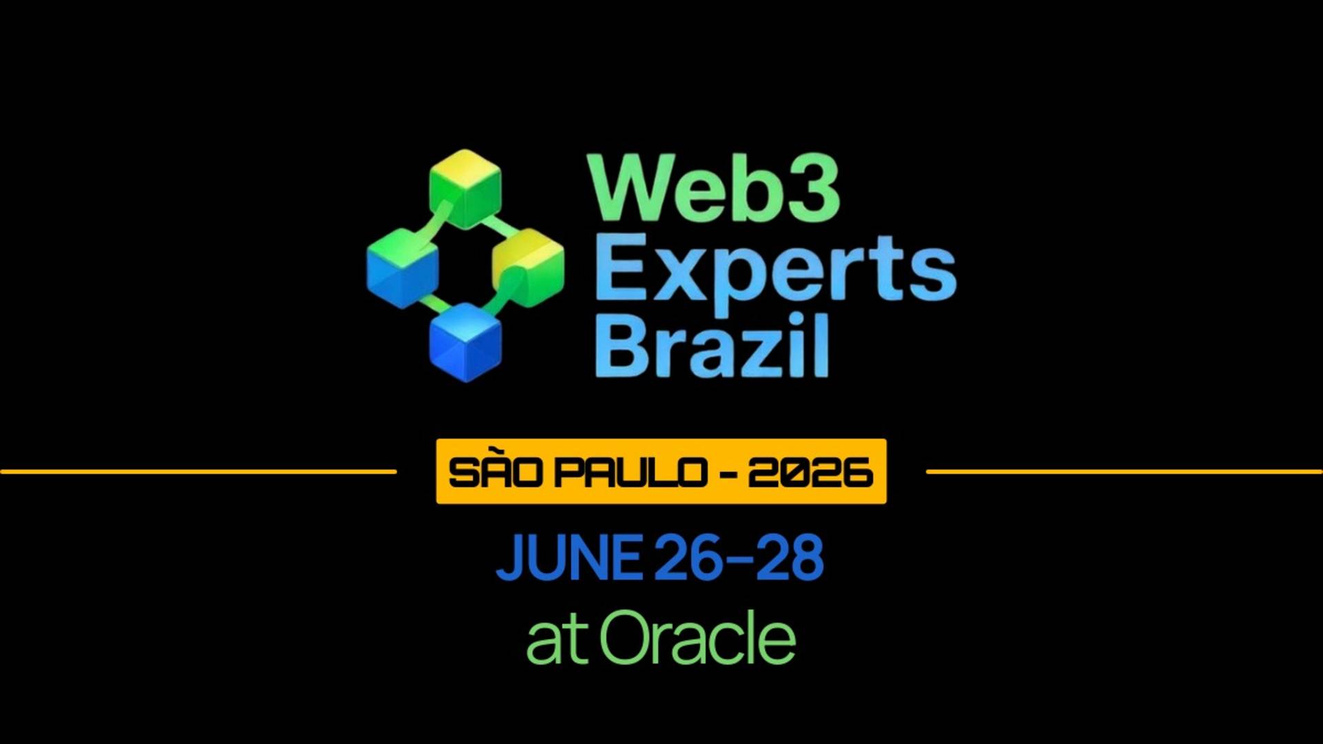 Web3Experts Brazil em São Paulo junho de 2026