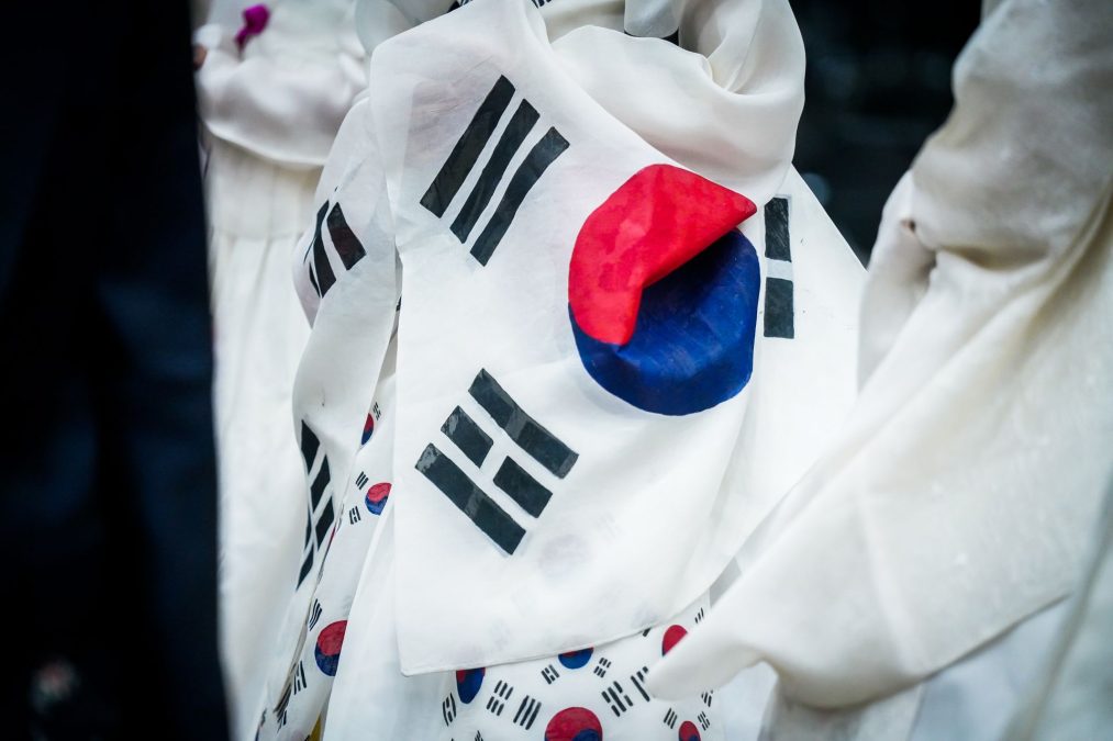 Bandeira da Coreia do Sul.