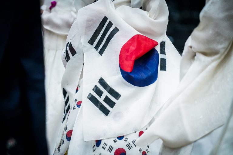 Bandeira da Coreia do Sul.