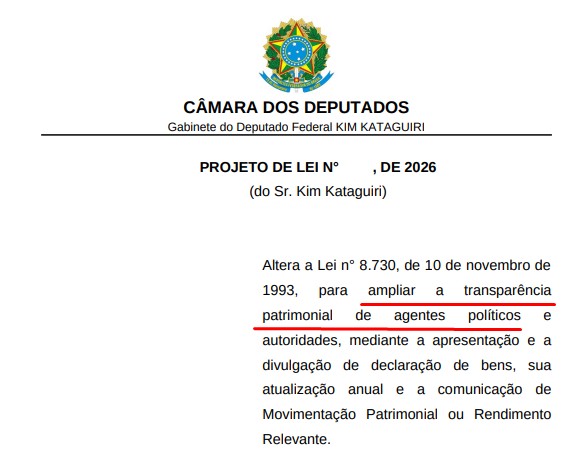 Novo projeto de lei quer ampliar a transparência de bens de políticos
