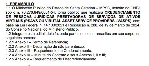 MPSC quer contratar empresas de criptomoedas com experiência em wallets