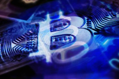 Bitcoin azul com hologramas Brasil Bitcoin