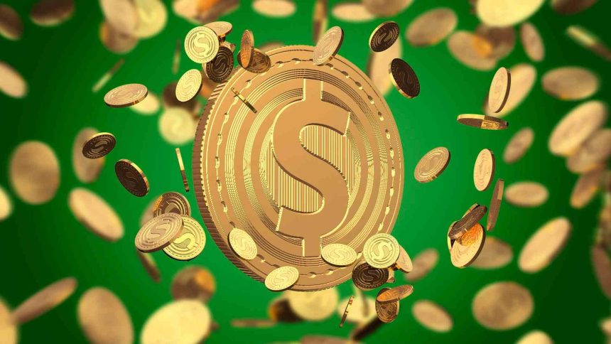 Dólar com fundo verde