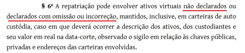 Emenda prevê repatriação de criptomoedas não declaradas para Receita Federal