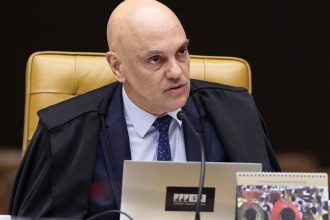 Ministro Alexandre de Moraes em plenário do STF STF nega recurso de ex-diretor da Braiscompany suspeito de ter carteira de criptomoedas escondida