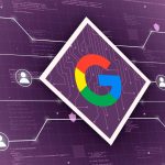 Sistema digital distribuído em blockchain com símbolo do Google